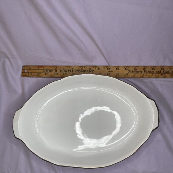 Vintage CERAMICHE TADINATE ITALY White Baking Casserole Serving Vessel Dish #F43 - Picture 2 of 6